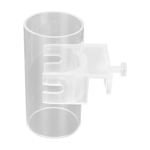 Akvarium fiskefôringsrør Transparent akryl Justerbar fiskefôring Flytende fôringskål