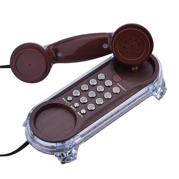 Antik väggmonterad telefon med blå bakgrundsbelysning - 1st