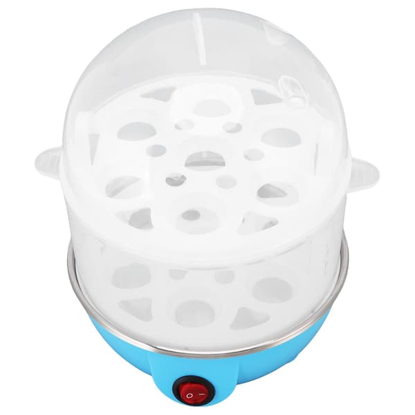 Home Egg Cooker 350W 2 Layers 14 Eggs At A Time Automatic Shut-off Safe Durable PP Egg Pan With Measuring Cup for Home