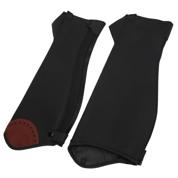 2 stk. Læder Half Chaps Ride Half Chaps Benbeskyttere til voksne XXL