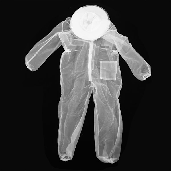 Anti Bee Biting Transparent Onepiece Nylon Mesh Biodlingsdräkt Bee Kläder Klädertillbehör(L)