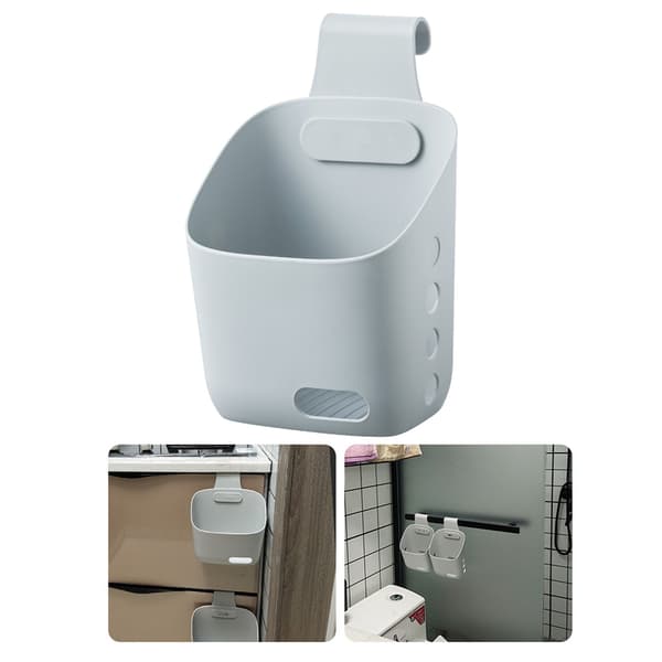 Small Plastic Hanging Basket Kitchen Bathroom Storage Basket Kitchen Bedroom Gray Large Size 55210