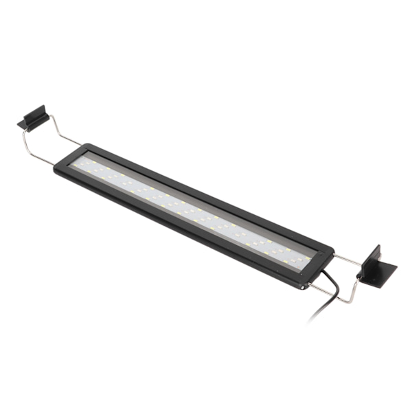 LED akvariebelysning 4 rækker vandtæt ultratynd akvarium LED farveskiftende lys med udtrækkelige beslag Sort EU-stik 220V