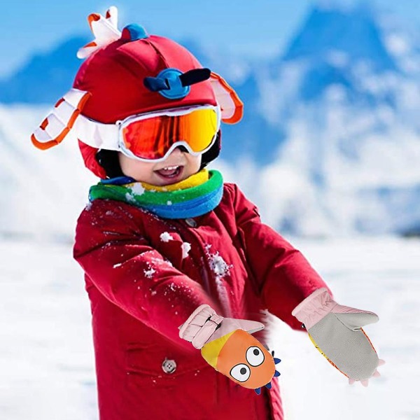 Toddler Rukkaset Talvi Snow Glove Vedenpitävä Rukkanen Lämmin Fleece Kid Sk