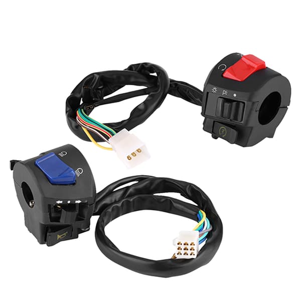 1 Pair Motorcycle 7/8 inch Left and Right Handlebar Mounting Switch with Horn and Ignition Control