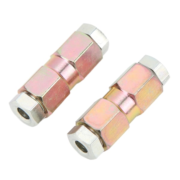 2 st bromsrörskopplingar 10 mm/0,39 tum inline han- och honmutter för 3/16 tum oljerör