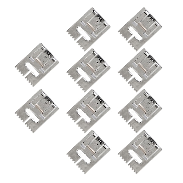 10 stk. Rynkefod 5 7 9 Rille Holdbar Blank Overflade Uden Grater Symaskinefod i Rustfrit Stål til Hjemmet 9 Rille