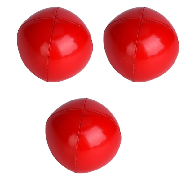 3 st PU Jongleringsbollar Clown Jongleringsboll Set för Nybörjare & Proffs (röd)