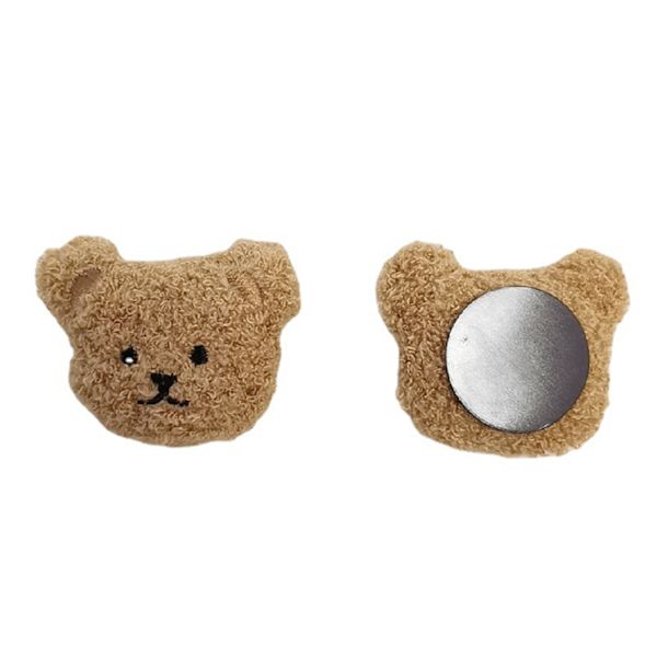 Plush-karhu jääkaappimagneetti Kumimagneetti Pehmeä 3D-eläin Jääkaapin magneetti Keittiön koristelu Kahvi