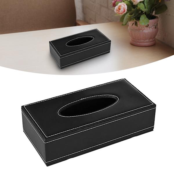 Tissue Box Cover Stor kapacitet Rektangel Läder Tissue Box Hållare Servettdispenser för hemkök Kontorsbil