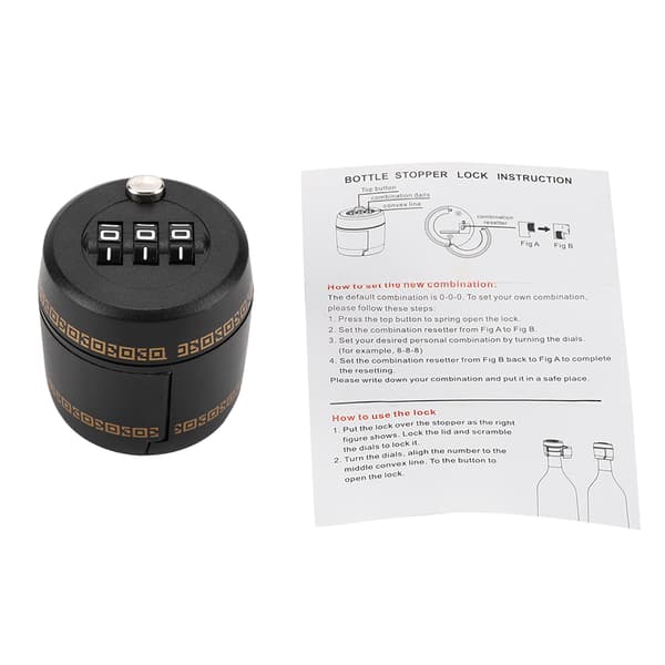 Plastic Bottle Password Lock Combination Seal Lock Wine Stopper Vacuum Plug