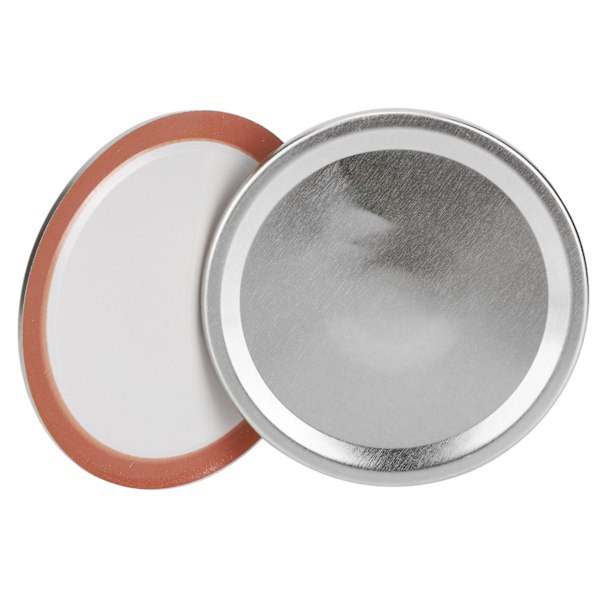 24 kpl Pyöreät jaettavat kansipurkit Säilytyskansit tavallisille leveäsuisille purkeille (hopea 70 mm)