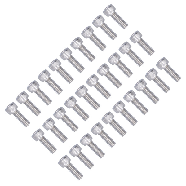30 stk M5 Cylindrisk Hoved Hex-skruer A2 Rustfrit Stål Hex-skruer Skruesæt M5 X 14