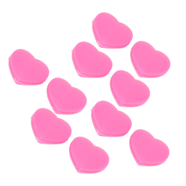 10 ST Tennisracket Vibrasjonsdempere Hjerteform Silikon Tennisstøtdempere Rosa
