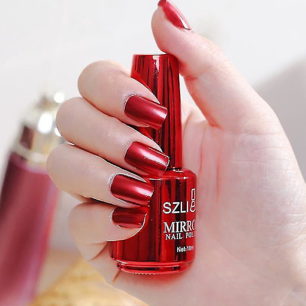 Metallisk spegeleffekt nagellack set - Lila, roséguld, silver krom - Nagelkonst manikyr lack kit