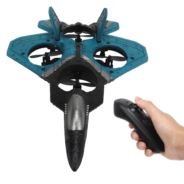 2,4 GHz Kids RC Glider Model LED-lys Stabil Flyvefjernstyring Planlegetøj med Propeller Blå 1 batteri
