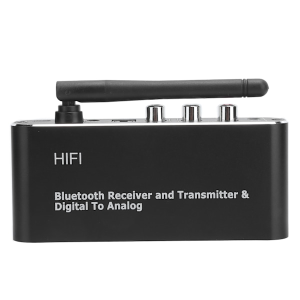 Koaksialomformer Trådløs digital DAC til analog lydadapter med Bluetooth-mottaker D09