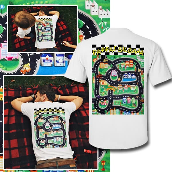 Far T-shirt legetøj i ét! White l