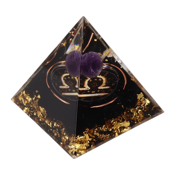 5 cm orgonitpyramid för positiv energiläkning Kristallpyramidmeditation Orgonitpyramider Chakra Zodiac Energy Generator Vågen