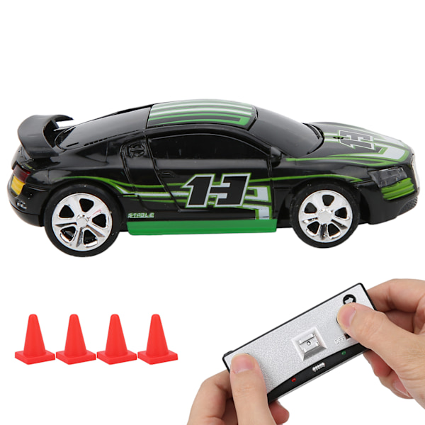 Mini RC-bil med burklåda Power Induction Firevejsfjernbetjening APP Dual Mode Legetøjsmodel til børn (sort)