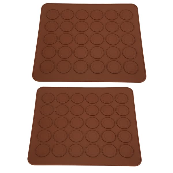 2pcs 30-Hole Silicone Non-Stick Macaron Pad Oven Mat Kitchen Baking Tools Accessories