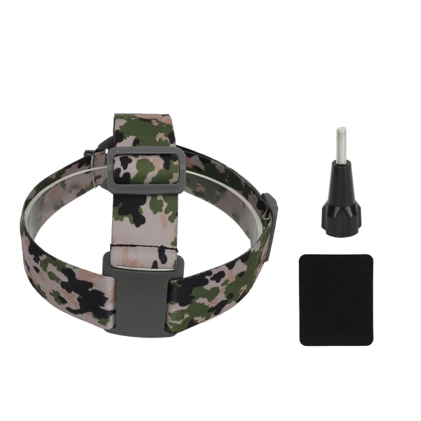 Action Camera Head Mount Strap Adjustable Wearable Head Belt Universal Action Camera Accessories for Insta360 Cycling Running Vlogging Camouflage