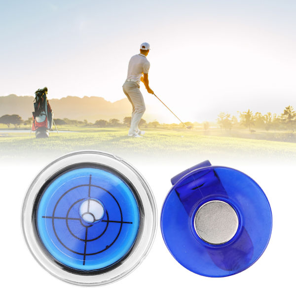 Plast Compact Golf Ball Marker Level Hat Clip Cap Clamp Tillbehör Presentmaterial Blå