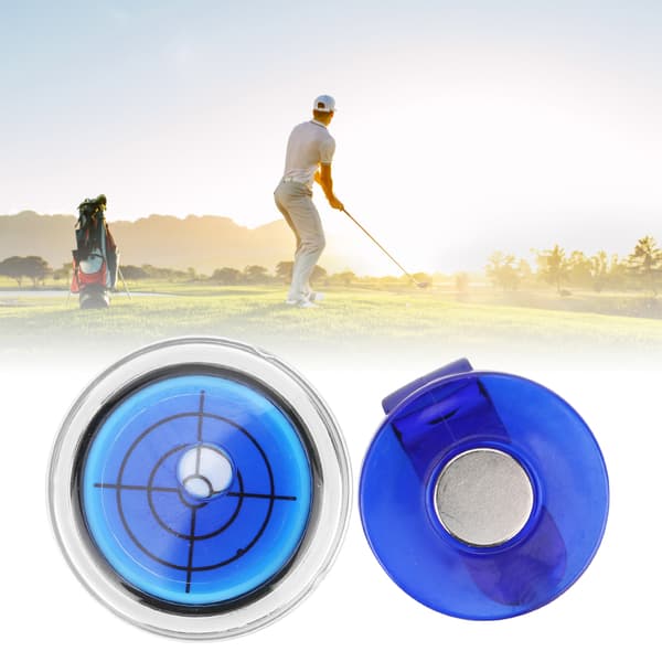 Plast Kompakt Golfballmarkør Nivå Hatteklips Kapp Klemme Tilbehør Gavemateriale Blå