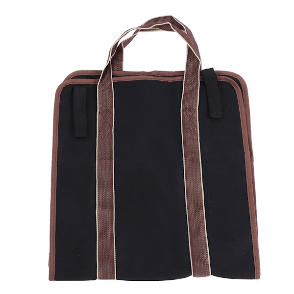 Svart 600D Oxford Cloth Vedbärare Log Vedförvaringsväska för öppen spis utomhus