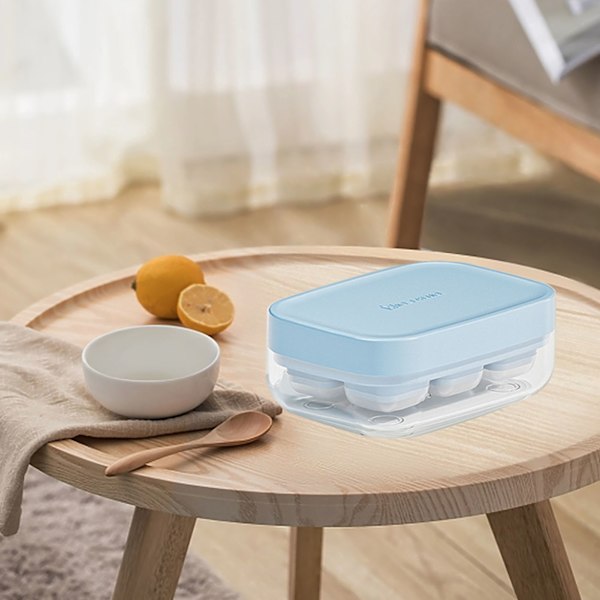 6 Lokeroinen Mini Jääkuutio Muotti Jääteko Summer Ice Säilytyslaatikko Mini Jää Rasva Kotiin Sininen