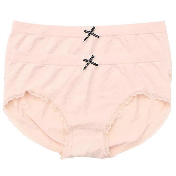 2 stk. pustende truser, midje, sømløse truser, elastiske undershorts Kompatibel med kvinner (farge)