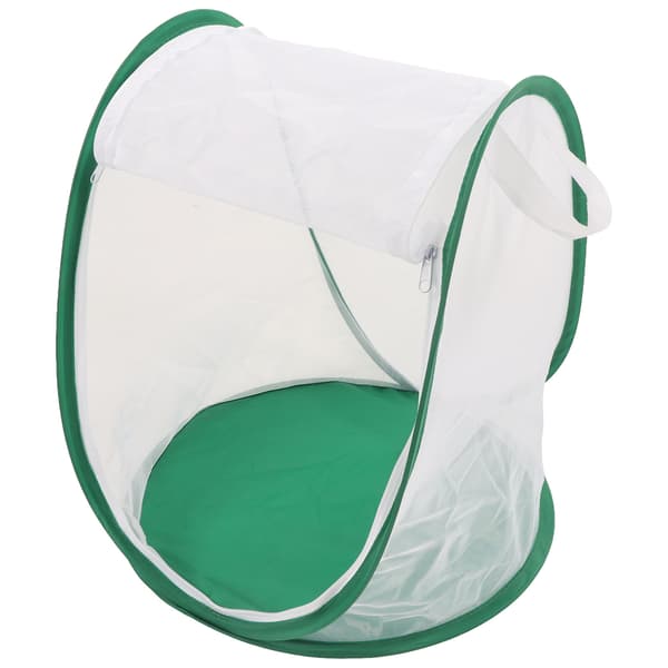 Large Green Insect Net Cage Butterfly Habitat Foldable with Handle for Insect Observation Feeding
