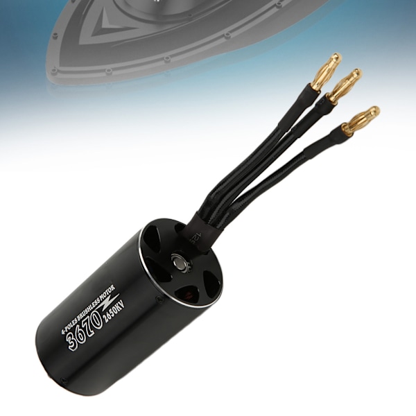For SURPASS HOBBY Ikke-induktiv børsteløs motor Sort til 5,0 mm 3670 2650KV RC båd