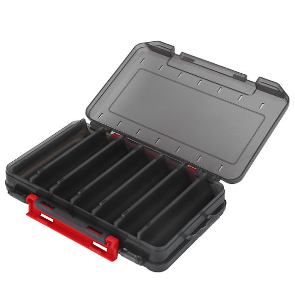 Multifunksjonell PVC Dobbeltlags Lokkeboks Oppbevaringsboks Fiskeutstyr GrayLure Box