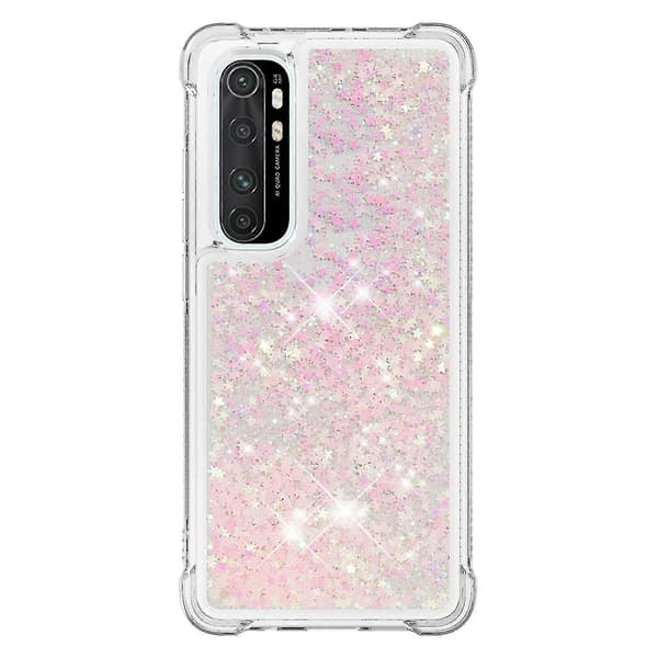 Mi 10 Lite Deksel Glitter Transparent Glitrende Blank Bling Klar Flytende Beskyttelse Tpu Silikon -