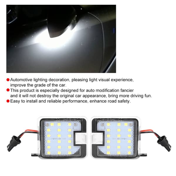 2 st LED Vingspegel Belysning Dörrbelysning Exteriör Passar Ford/Focus 2013