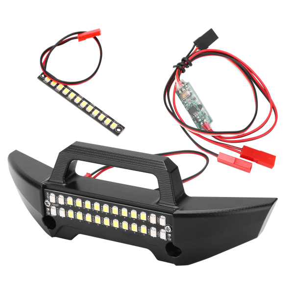 RC aluminiumlegering fremre støtfanger med LED-lys for Traxxas MAXX 89076 1/10 RC bil