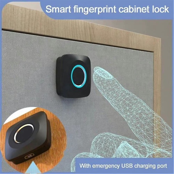 Smart elektronisk skabslås med fingeraftryk, elektronisk skabslåse med fingeraftrykslås