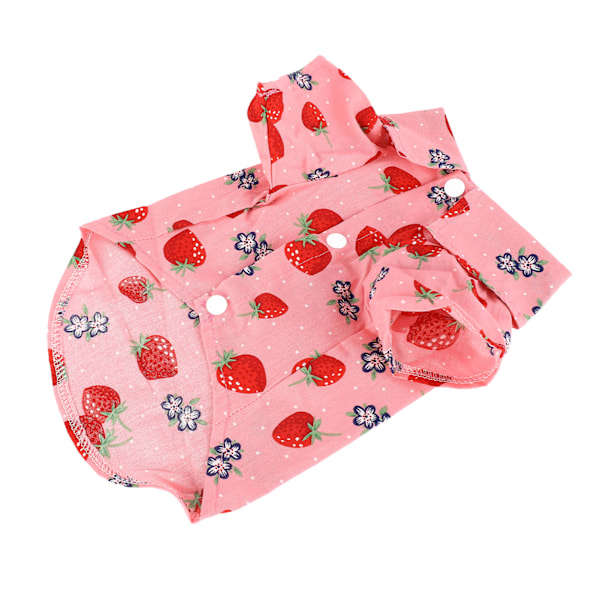 Hundskjorta Hudvänlig Andas modetvättbara husdjurskläder för vårsommar XZCS16 Strawberry Pink XL