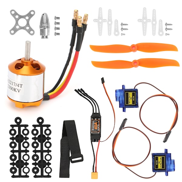RC Kauko-ohjattava Lentokone 2217 KV2300 Moottori 6035 Potkuri Servo 40A XT60 ESC Setti