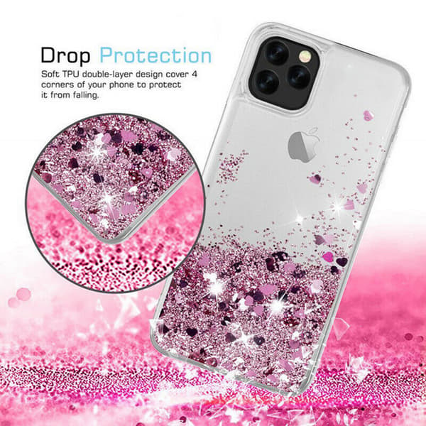 Kompatibel med iPhone 11 - Flytende Glitter 3D Bling-deksel[LD]