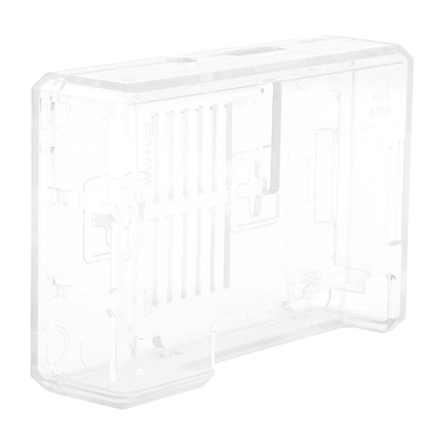 Skalskyddende Frosted Box Case Cover ABS til Raspberry Pi 3B 3B+ D-Style med skruer (Transparent)