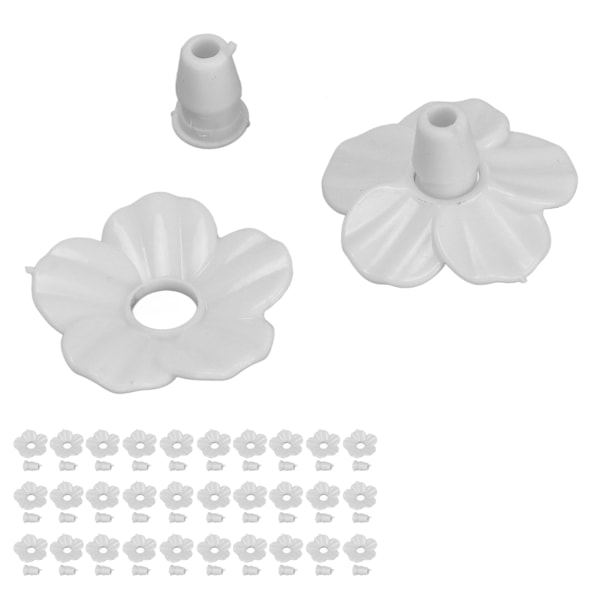 30 set Hummingbird Feeder Blommor Flerfärgad Unik utbytbar Hummingbird Bird Feeder Blomtillbehör Vit