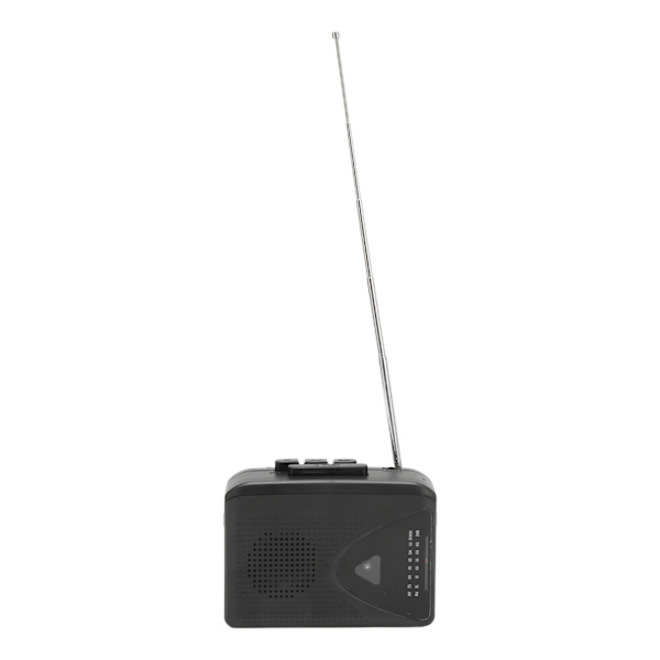 Kassettspelare Retro Stereo 2 Laddningsmetoder Bärbar bandspelare med klar högtalare för inomhus utomhus svart