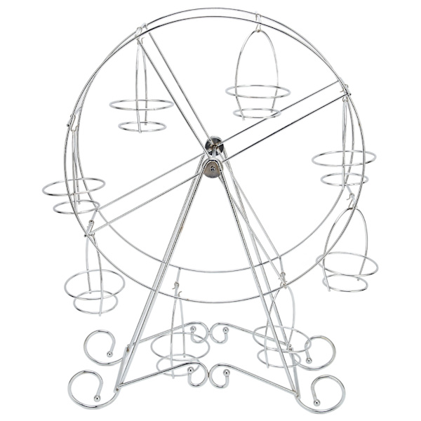Pariserhjul Cupcake Stativ 8 Kopper Dessertbærer Displayholder for Restauranter Dessertbutikker Temafest