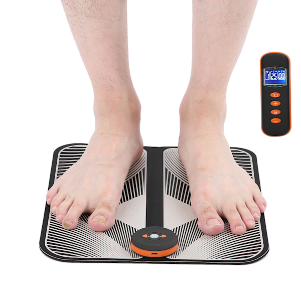 Elektrisk fodmassagemåtte Smart EMS fodmassagemåtte Fod ABS muskelstimulatormåtte med fjernbetjening