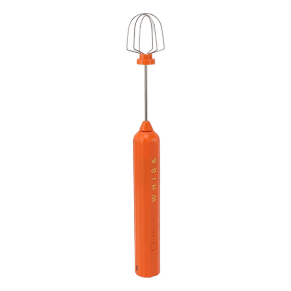 USB Hushållsrör i rostfritt stål Elektrisk mixer Handhållen liten mixer Trådlös vispskummare Orange
