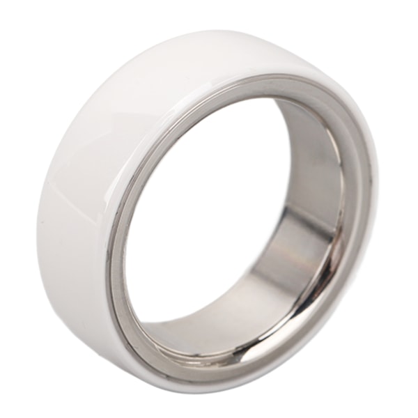 Smart Ring Vanntett Multifunksjonell Lett Søvn Sportsmonitor Fitnessring for Menn Kvinner Trening Fritid Hvit Størrelse 20