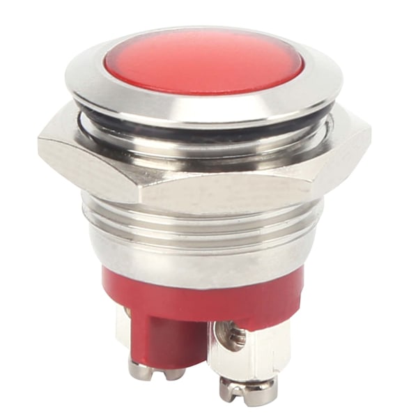0,6 tommer LED-indikator Lyssignal Lys Flamskyttet base IP66 Vandafvisende Universal (rød)