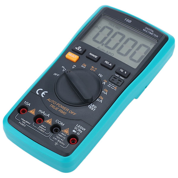 Digital Multimeter Tester Forsinket baggrundsbelysning Høj præcision Elektrisk Voltmeter Tester med overbelastningsbeskyttelse